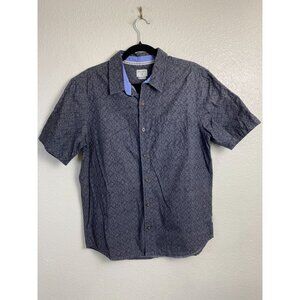 Jack ONeill Floral Mens Short Sleeve Button Up Shirt size‎ Medium Gray Chambray